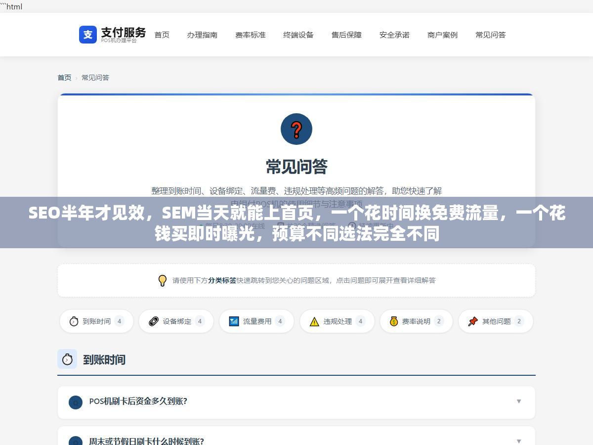 SEO半年才见效,SEM当天就能上首页,一个花时间换免费流量,一个花钱买即时曝光,预算不同选法完全不同 3 - SEO半年才见效,SEM当天就能上首页,一个花时间换免费流量,一个花钱买即时曝光,预算不同选法完全不同 - UC建站系统