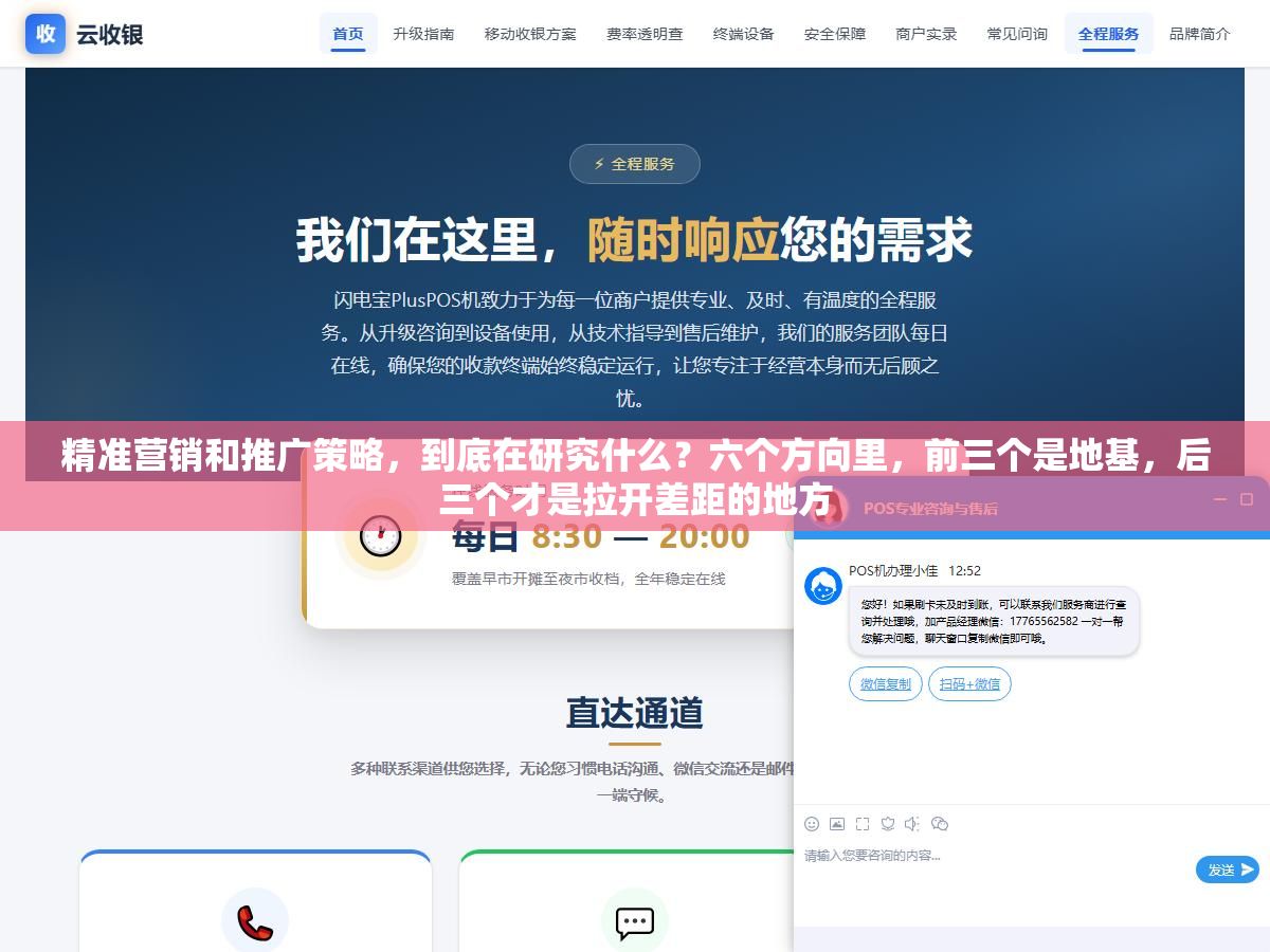 3 - 精准营销和推广策略，到底在研究什么？六个方向里，前三个是地基，后三个才是拉开差距的地方 - UC建站系统