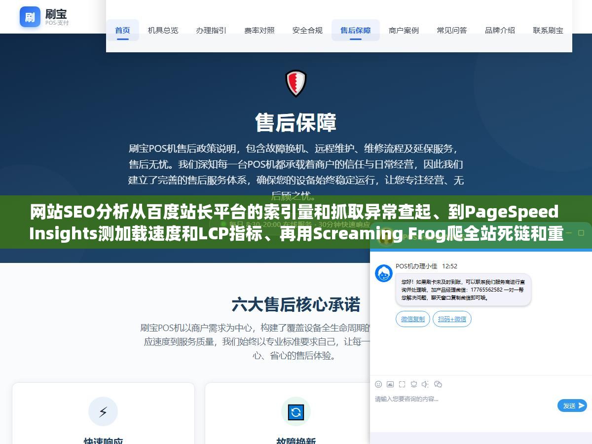 网站SEO分析从百度站长平台的索引量和抓取异常查起、到PageSpeed Insights测加载速度和LCP指标、再用Screaming Frog爬全站死链和重定向链、最后拿Ahrefs看外链质量和锚文本分布，五个维度查完技术内容外链体验竞品，一份完整的优化分析报告自己就能出