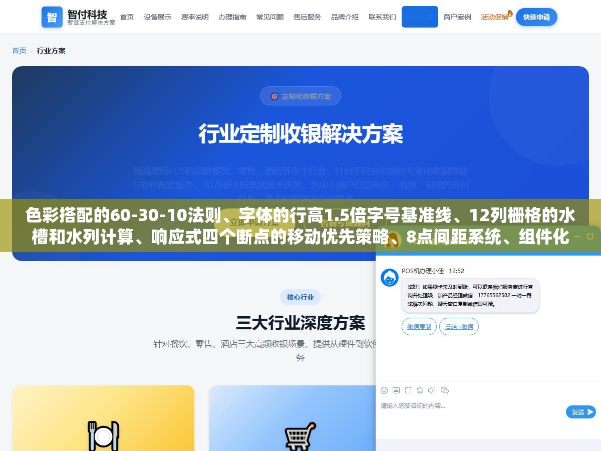 2 - 色彩搭配的60-30-10法则、字体的行高1.5倍字号基准线、12列栅格的水槽和水列计算、响应式四个断点的移动优先策略、8点间距系统、组件化思维拆解页面，网页设计入门的六块地基每一个弄懂了再往下走就不走弯路 - UC建站系统
