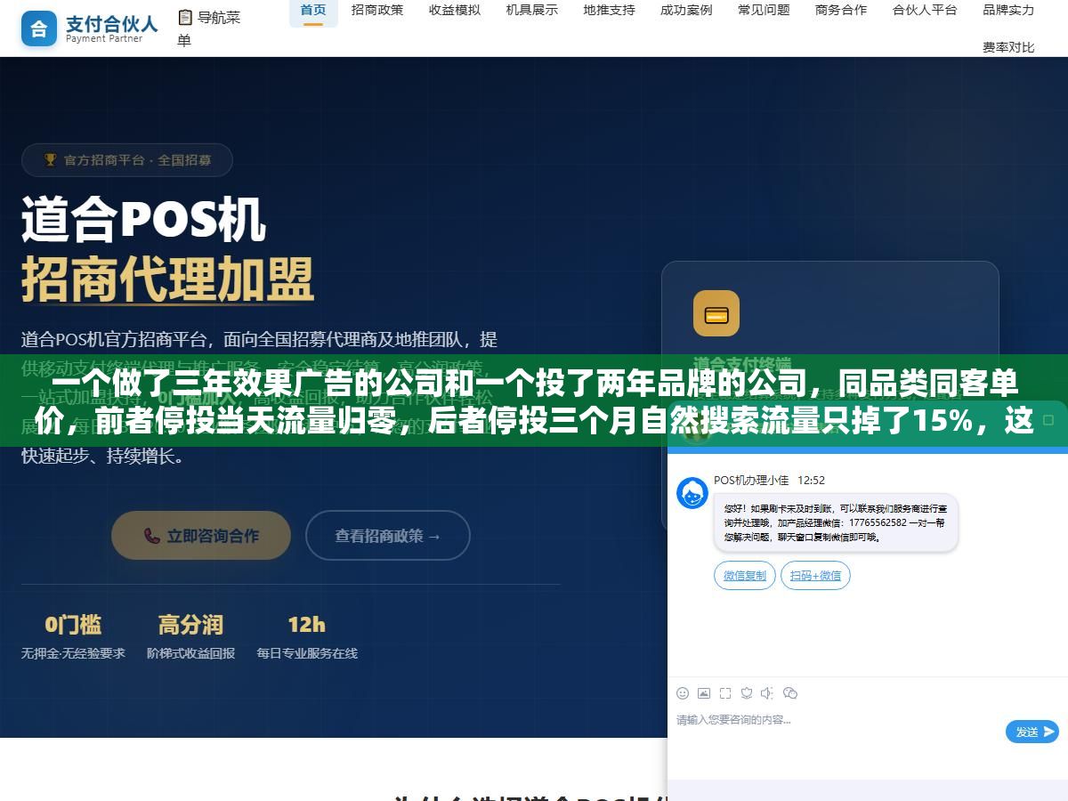 一个做了三年效果广告的公司和一个投了两年品牌的公司,同品类同客单价,前者停投当天流量归零,后者停投三个月自然搜索流量只掉了15%,这算不算品牌营销的ROI 3 - 一个做了三年效果广告的公司和一个投了两年品牌的公司,同品类同客单价,前者停投当天流量归零,后者停投三个月自然搜索流量只掉了15%,这算不算品牌营销的ROI - UC建站系统