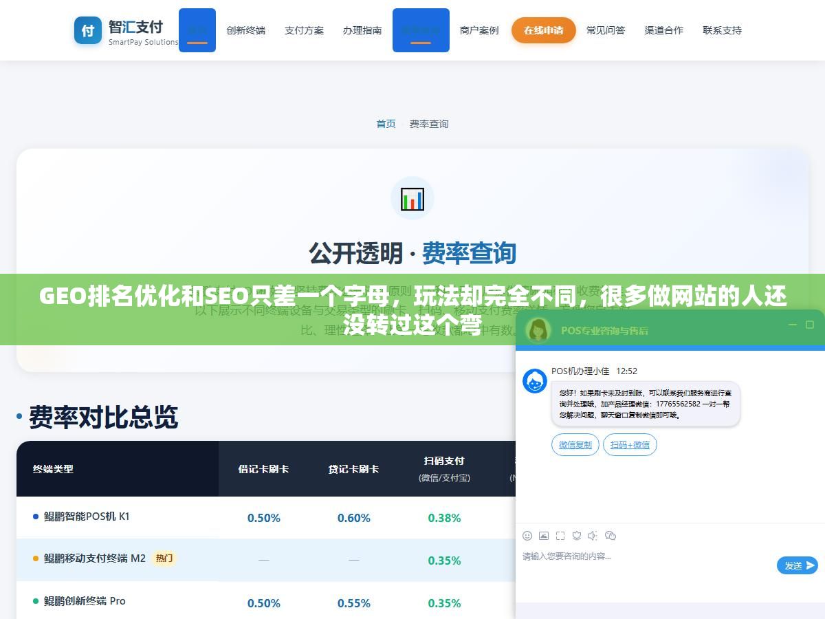 GEO排名优化和SEO只差一个字母，玩法却完全不同，很多做网站的人还没转过这个弯