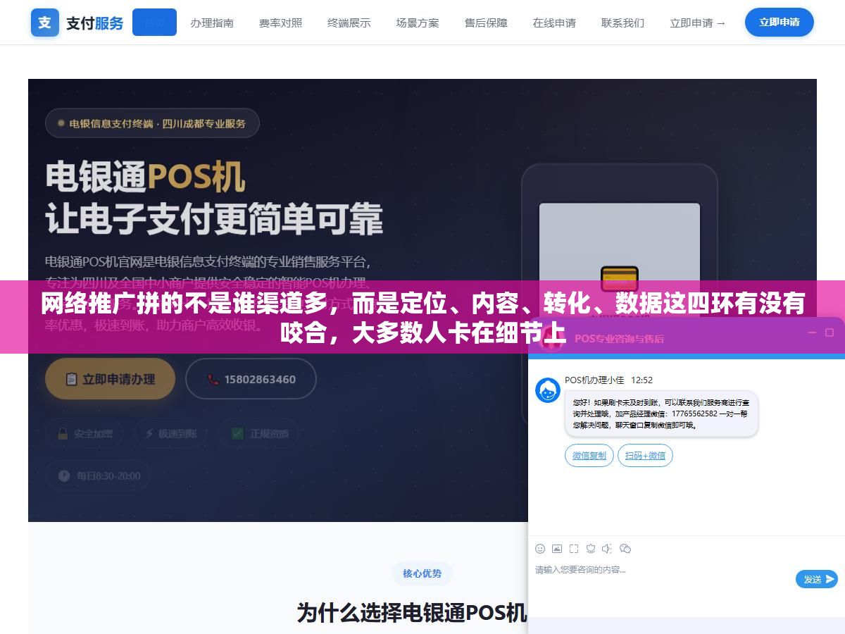 网络推广拼的不是谁渠道多,而是定位、内容、转化、数据这四环有没有咬合,大多数人卡在细节上 1 - 网络推广拼的不是谁渠道多,而是定位、内容、转化、数据这四环有没有咬合,大多数人卡在细节上 - UC建站系统