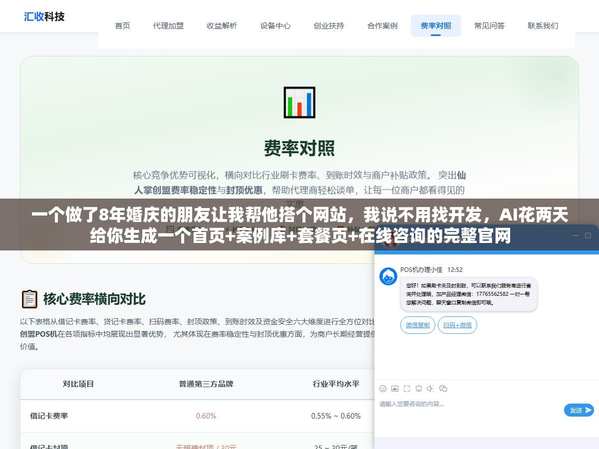 一个做了8年婚庆的朋友让我帮他搭个网站,我说不用找开发,AI花两天给你生成一个首页+案例库+套餐页+在线咨询的完整官网 1 - 一个做了8年婚庆的朋友让我帮他搭个网站,我说不用找开发,AI花两天给你生成一个首页+案例库+套餐页+在线咨询的完整官网 - UC建站系统