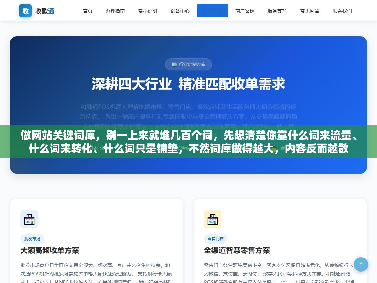 做网站关键词库,别一上来就堆几百个词,先想清楚你靠什么词来流量、什么词来转化、什么词只是铺垫,不然词库做得越大,内容反而越散 2 - 做网站关键词库,别一上来就堆几百个词,先想清楚你靠什么词来流量、什么词来转化、什么词只是铺垫,不然词库做得越大,内容反而越散 - UC建站系统