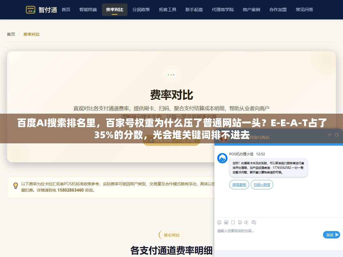 百度AI搜索排名里,百家号权重为什么压了普通网站一头?E-E-A-T占了35%的分数,光会堆关键词排不进去 2 - 百度AI搜索排名里,百家号权重为什么压了普通网站一头?E-E-A-T占了35%的分数,光会堆关键词排不进去 - UC建站系统