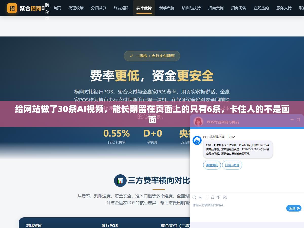 给网站做了30条AI视频,能长期留在页面上的只有6条,卡住人的不是画面 1 - 给网站做了30条AI视频,能长期留在页面上的只有6条,卡住人的不是画面 - UC建站系统