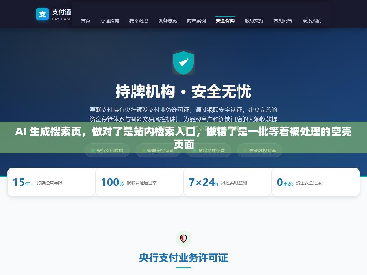 1 - AI 生成搜索页，做对了是站内检索入口，做错了是一批等着被处理的空壳页面 - UC建站系统