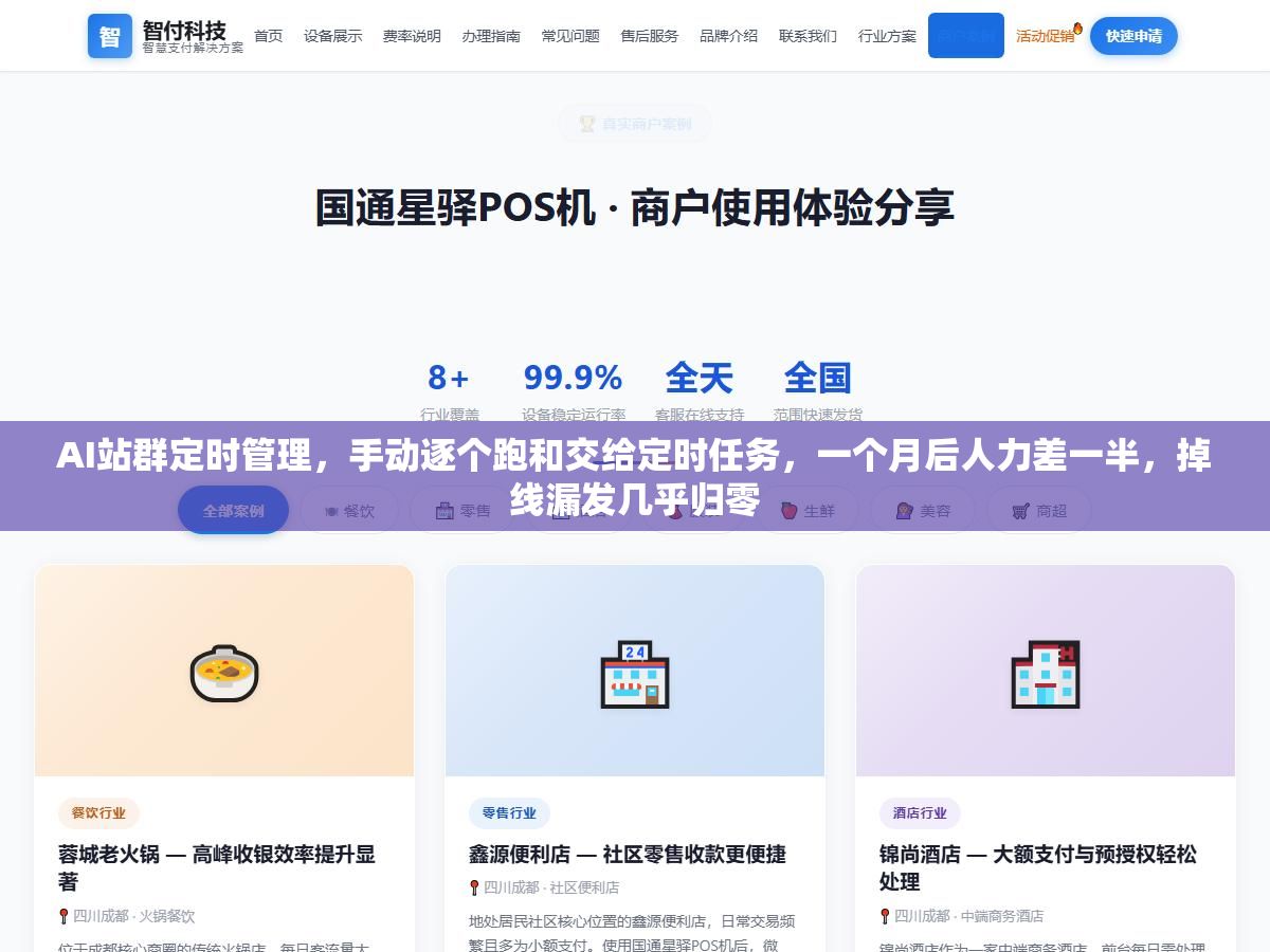 AI站群定时管理,手动逐个跑和交给定时任务,一个月后人力差一半,掉线漏发几乎归零 2 - AI站群定时管理,手动逐个跑和交给定时任务,一个月后人力差一半,掉线漏发几乎归零 - UC建站系统