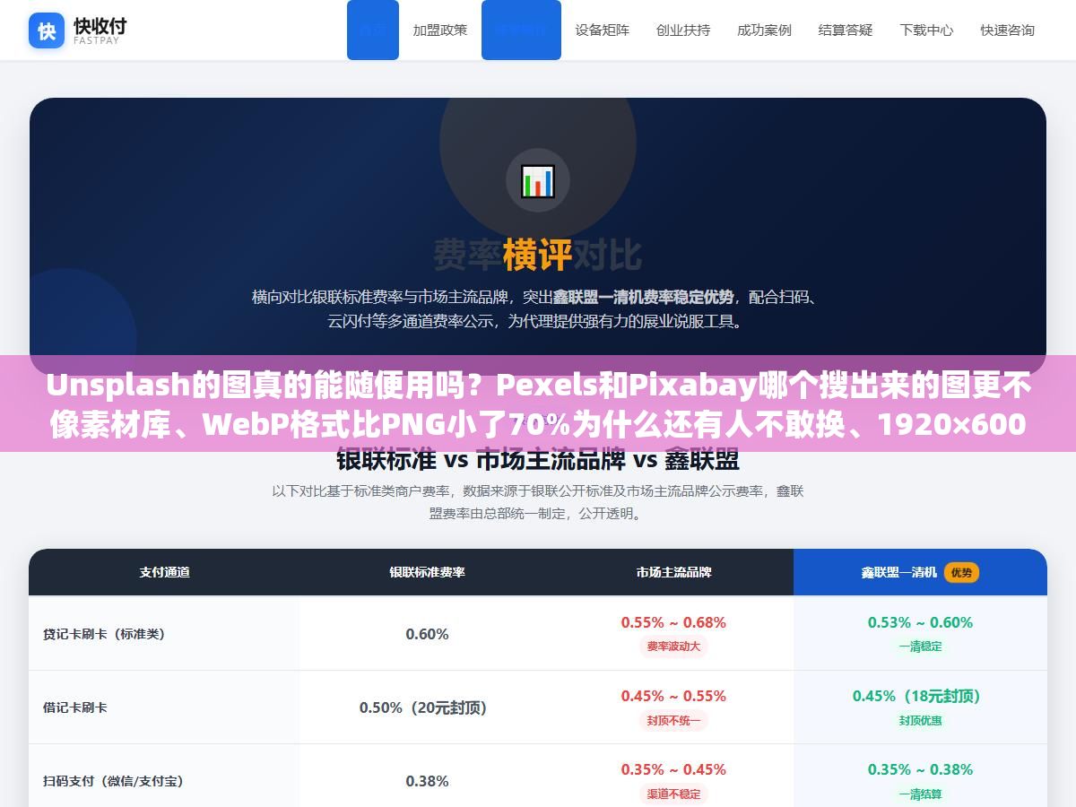Unsplash的图真的能随便用吗?Pexels和Pixabay哪个搜出来的图更不像素材库、WebP格式比PNG小了70%为什么还有人不敢换、1920×600的Banner图塞了800KB用户等三秒没加载出来就关掉了,网站图片从找图到选格式到压缩到上线的六个环节每一步做错了都影响跳出率 3 - Unsplash的图真的能随便用吗?Pexels和Pixabay哪个搜出来的图更不像素材库、WebP格式比PNG小了70%为什么还有人不敢换、1920×600的Banner图塞了800KB用户等三秒没加载出来就关掉了,网站图片从找图到选格式到压缩到上线的六个环节每一步做错了都影响跳出率 - UC建站系统
