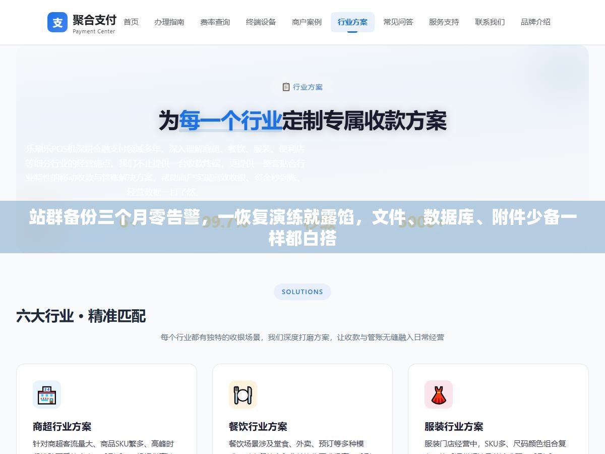 站群备份三个月零告警,一恢复演练就露馅,文件、数据库、附件少备一样都白搭 2 - 站群备份三个月零告警,一恢复演练就露馅,文件、数据库、附件少备一样都白搭 - UC建站系统