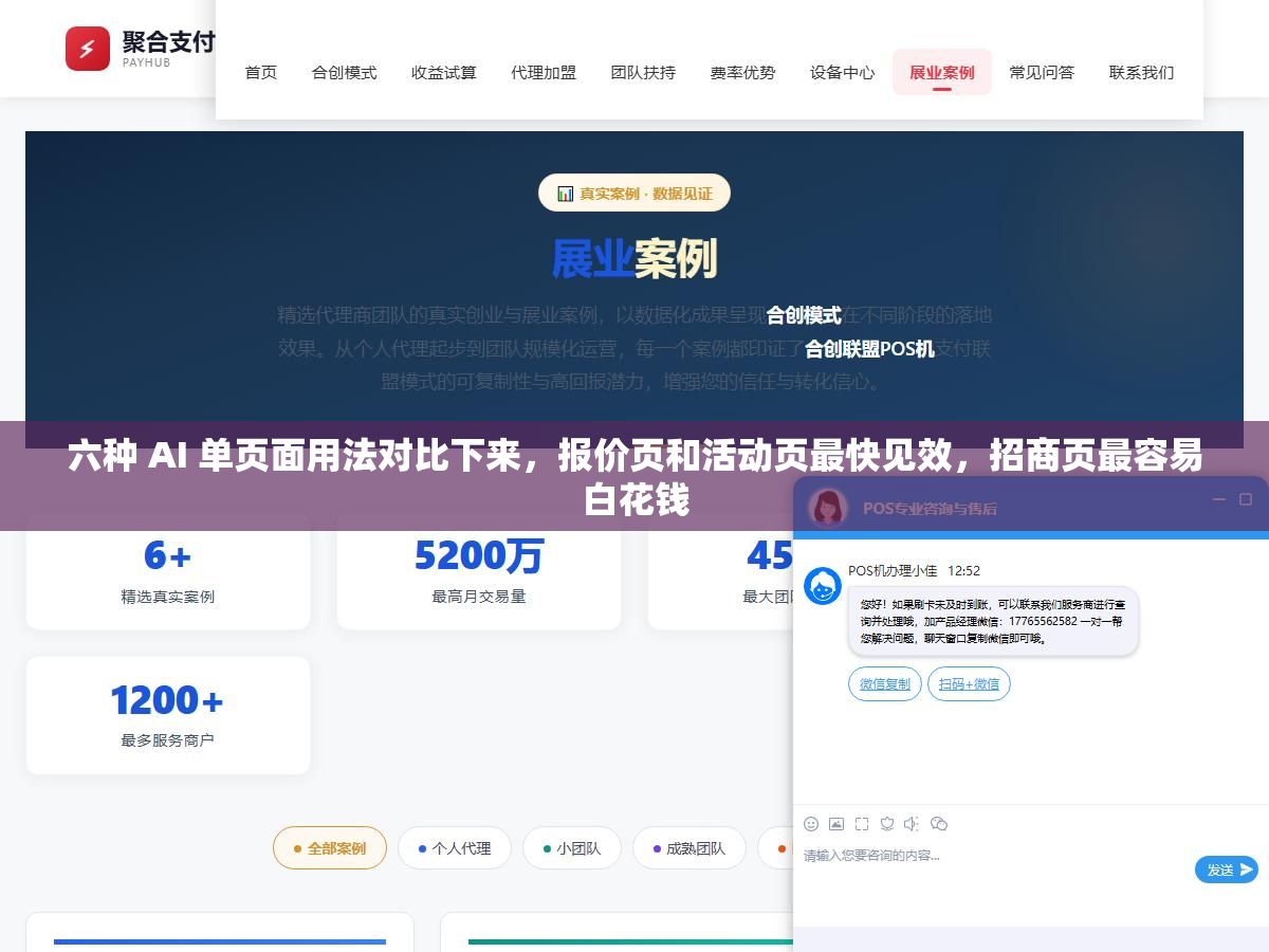 六种 AI 单页面用法对比下来,报价页和活动页最快见效,招商页最容易白花钱 1 - 六种 AI 单页面用法对比下来,报价页和活动页最快见效,招商页最容易白花钱 - UC建站系统