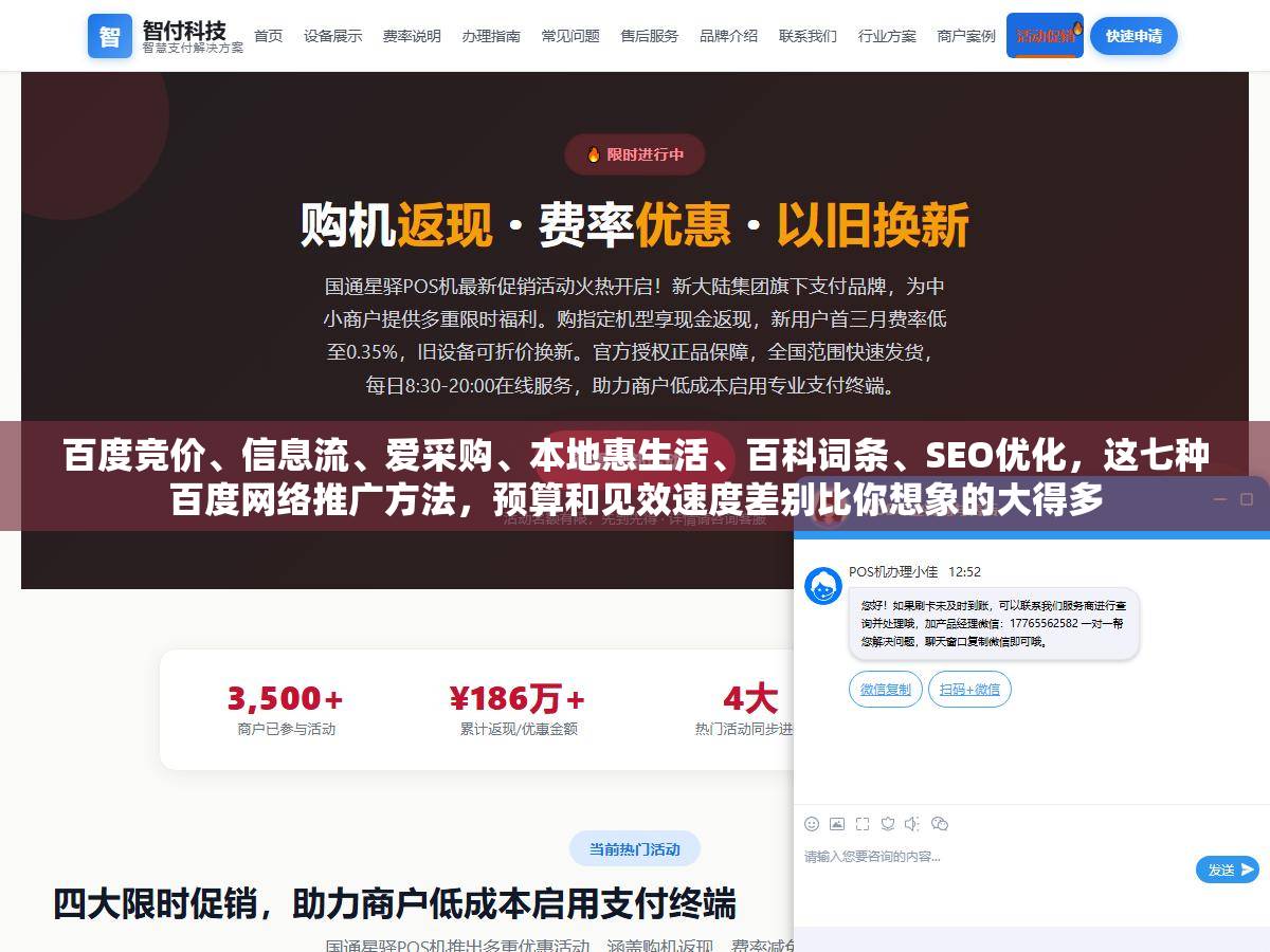 百度竞价、信息流、爱采购、本地惠生活、百科词条、SEO优化,这七种百度网络推广方法,预算和见效速度差别比你想象的大得多 1 - 百度竞价、信息流、爱采购、本地惠生活、百科词条、SEO优化,这七种百度网络推广方法,预算和见效速度差别比你想象的大得多 - UC建站系统